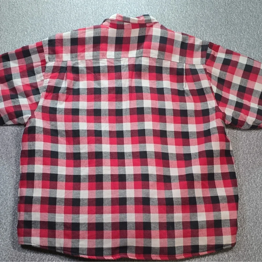Wrangler Men's 3XL Big & Tall Quilted Lined Plaid Shacket Button Pockets